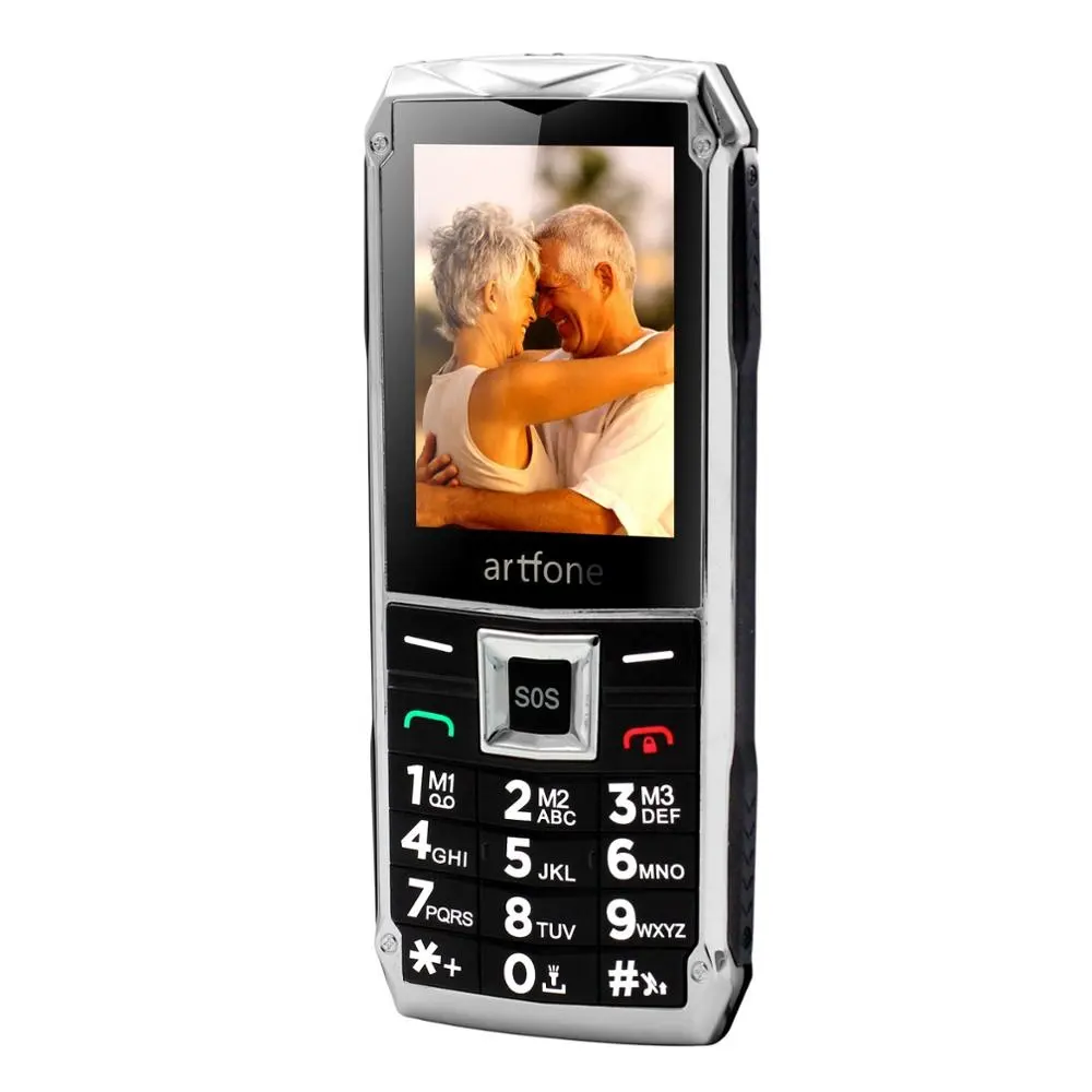 Teléfono C3 MTK 2G Bar Super delgado con marco de metal/para personas mayores tarjeta SIM Dual Featurepone Fuente Grande altavoz largo en espera