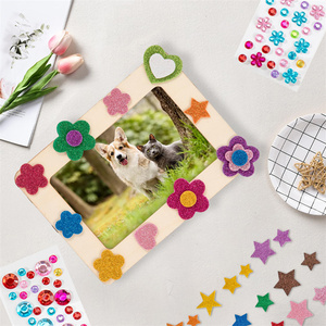 Tự làm thủ công bằng gỗ sơn khung ảnh bằng gỗ khung ảnh gỗ chưa hoàn thành khung ảnh cho quà tặng - Product Image 6