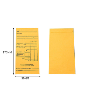 优秀的廉价黄色定制打印客户收据账单发票信封带打印 - Product Image 3