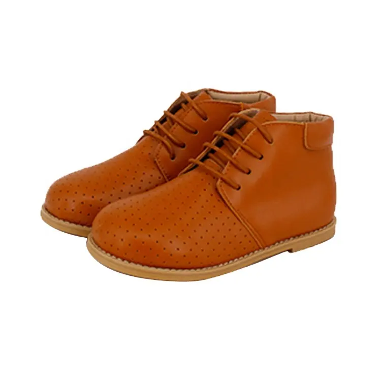 Choozii Custom Echt leder Kinder Winters tiefel Langlebige Kinder Cognac Farben Lässige Jungen Stiefeletten