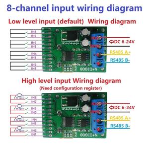 N4dig08 3 en 1 8ch interruptor digital de entrada/salida TTL lvttl CMOS RS485 io Módulo de Control Modbus RTU placa para relé PLC - Product Image 4