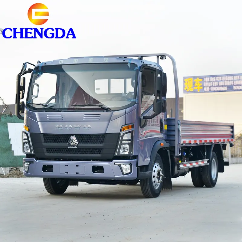 China Small Light Duty SINOTRUK HOWO 4 X2 6 Räder 1 Tonne 3 Tonnen Zaun Light Cargo Dump Truck