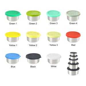2021 caixas de almoço de aço inoxidável com tampas de silicone/recipientes de armazenamento de alimentos para bebês, lanches e caixa empilhável