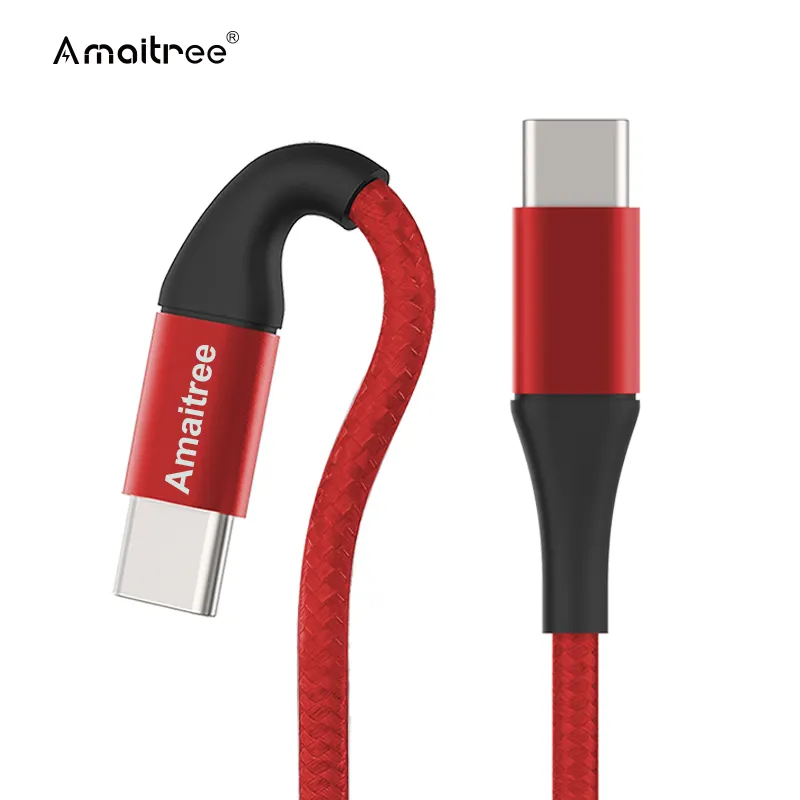 Amaitree kabel pengisi daya Cepat tipe C, kabel pengisian daya USB Tipe C 3A