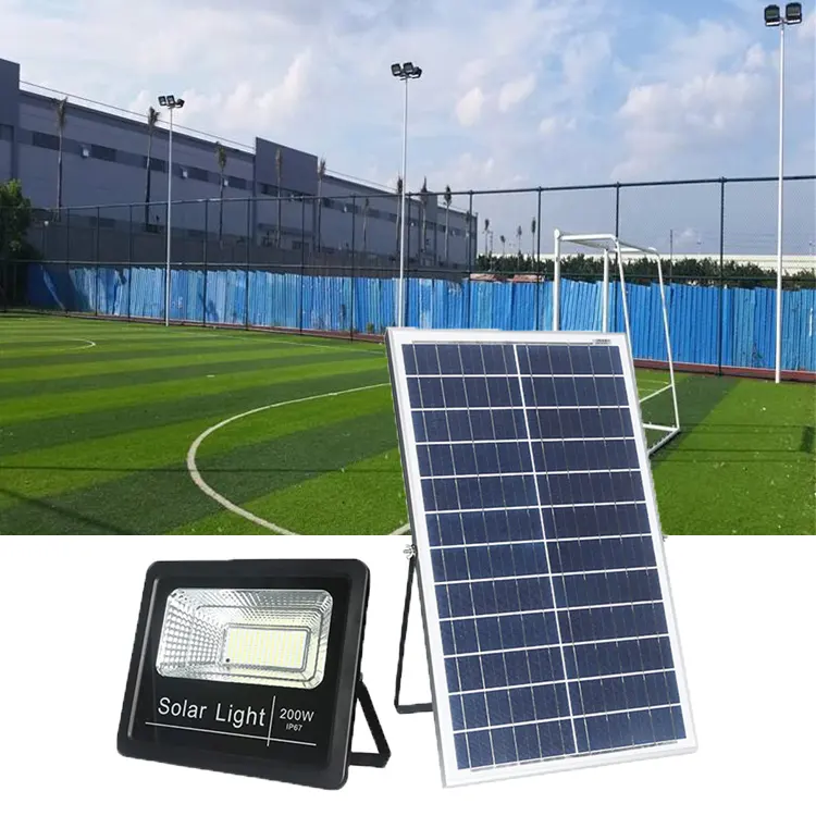 Solar Flood Lampe hohes Lumen 300W 400W 500W 600W LED Solar Flutlicht für Fußballfeld Stadion Fußball Cricket Boden