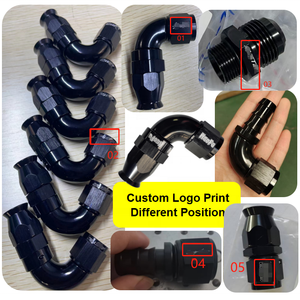 Úc nóng bán đen anodized xoay đầy đủ dòng chảy một mảnh một ống Dash 6 8 10 12 Phụ Kiện nhôm - Product Image 4