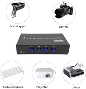 SYONG 4 Port Usb2.0 Switch 4 <strong>Computers</strong> Share a <strong>Printer</strong> Fast Switching Plug and Play No Need to Install Driver - Product Image 6
