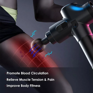 Pistola per massaggio di alta qualità con velocità di vibrazione a percussione con Logo personalizzato con motore Brushless pistola per massaggiatore per il rilassamento muscolare dei tessuti profondi - Product Image 5