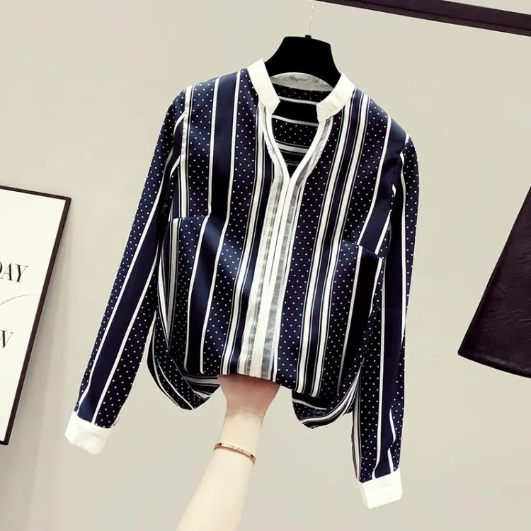 New chiffon long sleeved shirt women's work shirt factory wholesale clothing