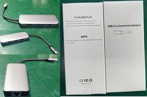 OEM vendita calda tipo-C/USB Dock di espansione Rj45 porta di rete 100Mbs TF/SD USB3.0/2.0 8-In-1 Hub - Product Image 3