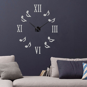 Stylish DIY Acrylic Đồng hồ treo tường tùy chỉnh kỹ thuật số ghi chú âm nhạc thiết kế với chữ số La Mã cho những người yêu âm nhạc trang trí nội thất - Product Image 3