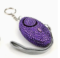 Porte-clés violet alarme d'auto-défense