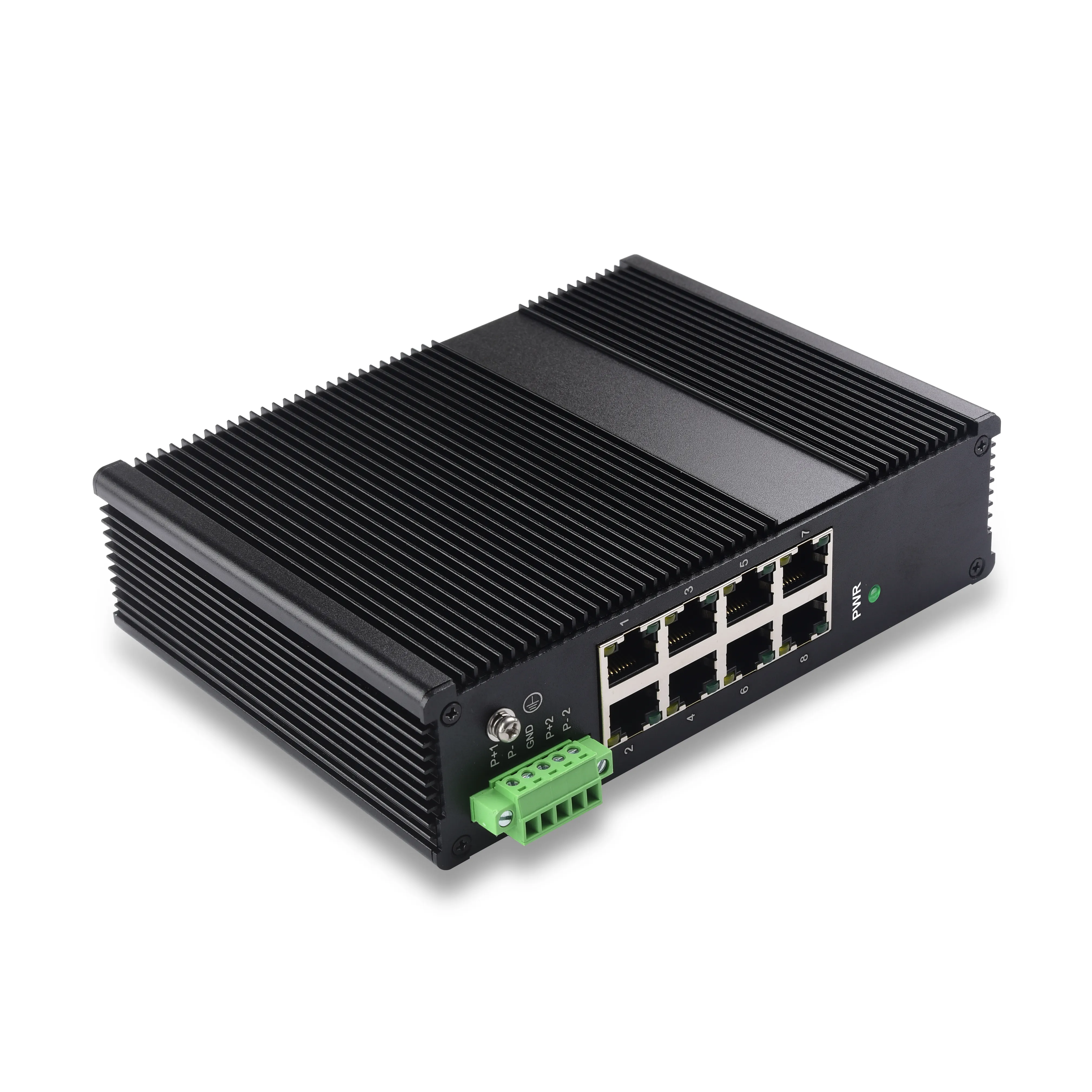 Wholesale 8 port 1000M switch hub industrial unmanaged ethernet rail din switch