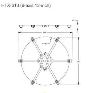 PFLY HTX613 6 Axis 13-Inch Frame <strong>Kit</strong> X6 Multi-Axis Multi-Rotor for Aerial Photography Essential <strong>RC</strong> Airplane Motors &amp; Parts - Product Image 6