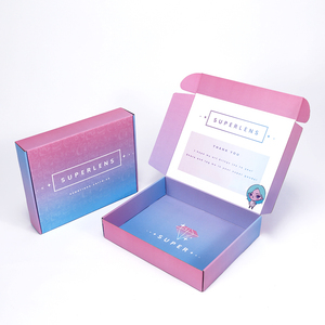 Özel baskı boyutu Logo pembe ambalaj kutuları karton geri dönüşümlü oluklu posta gönderim kutusu renkli nakliye kutusu - Product Image 3