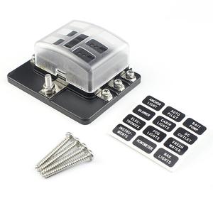 12/32V DC6ウェイ標準ヒューズブロック6回路ヒューズホルダーボックス、LED付きカーマリン用 - Product Image 2