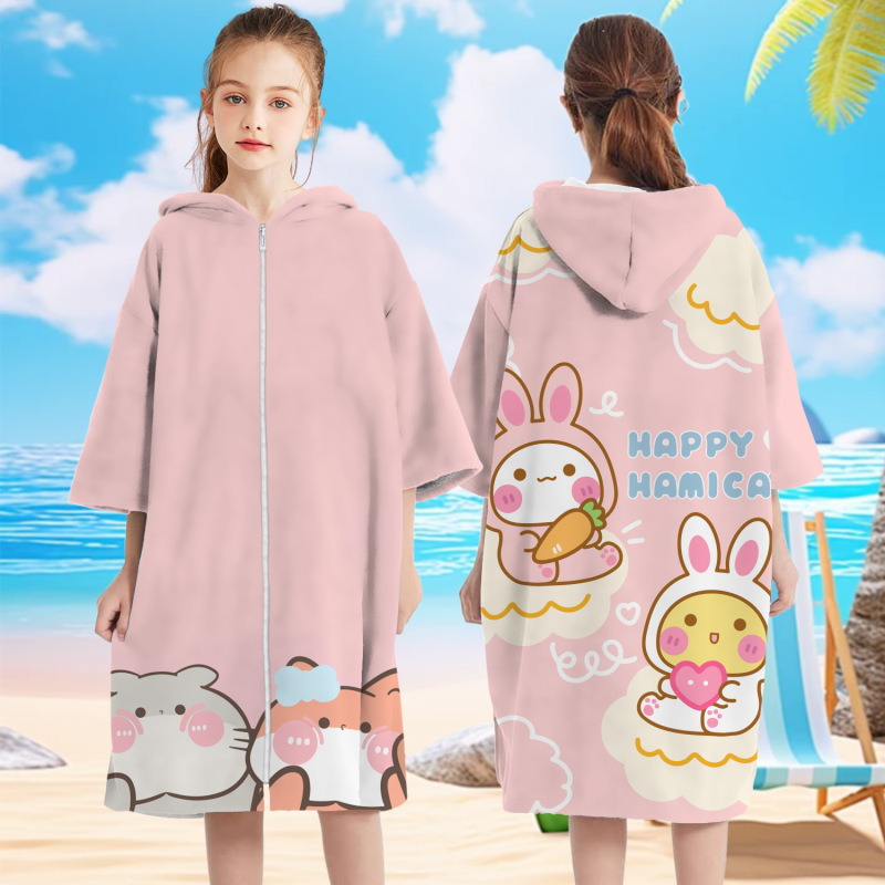 Style fermeture éclair-lapin rose-hauteur recommandée 125-155 cm