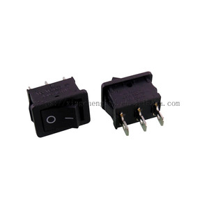Siyah Mini Rocker anahtarı 3 Pin 3A 250V 6A 125VAC 10*15mm açik kapali 10X15 düğme güç anahtarları - Product Image 2