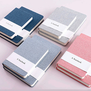 Custom Printing Service High Quality Linen Cover <strong>Notebooks</strong> Journals Planner <strong>With</strong> <strong>Round</strong> <strong>Corners</strong> - Product Image 1