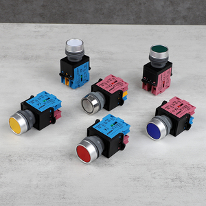 22mm mehrfarbiger wasserdichter Stahl-Kunststoff-Druckknopf 6V 12V weiße LED-Verriegelung Beleuchteter Druckknopf schalter - Product Image 3