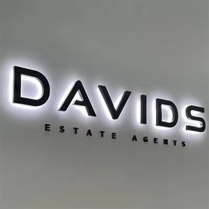 في الهواء الطلق رسالة ليد الأعمال علامة أمامية مخصصة في الهواء الطلق أدى علامات مضيئة الخلفية متجر الأعمال 3D ، - Product Image 3