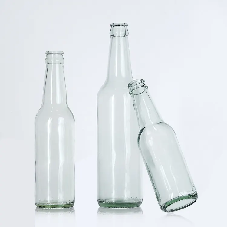 Disponível Mold Factory Price 330ml 350ml 580ml Personalizado Redondo Amber Glass Beer Bottle