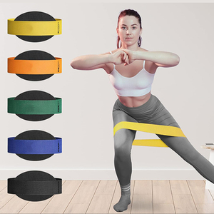 Juego de bandas de ejercicio de resistencia elástica antideslizante con logotipo personalizado, Mini banda elástica deportiva de látex para Fitness, 5 bucles - Product Image 6