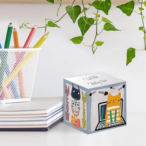 Sticky Note Cube 750 Sheet Memo Block Impreso en 4 lados Block Bloc de notas Memo Paper Cube Memo Pad Cube para oficina y hogar