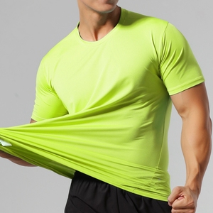 高品质定制丝网印刷短袖圆领健身房t恤空白运动健身t恤 - Product Image 6