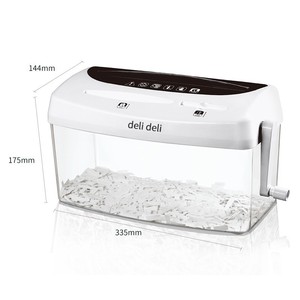 Deli 92614 Small and Convenient Hand <strong>Shredder</strong> for Office and Home Desktop Mini Manual <strong>Shredder</strong> Can Shred A4 Paper Shredded Card - Product Image 4