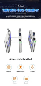 Biometrico di Impronte Digitali Tornello QR Code Scanner di Riconoscimento Facciale di Controllo di Accesso della Carta di RFID Cancello Battente - Product Image 3