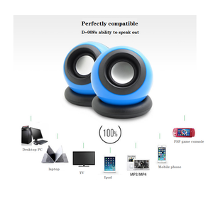 Magic <strong>Ball</strong> Wired Portable 2-way Eye Speaker Outdoor Small Audio Usb2.0 +3.5mm Interface Speaker - Product Image 6