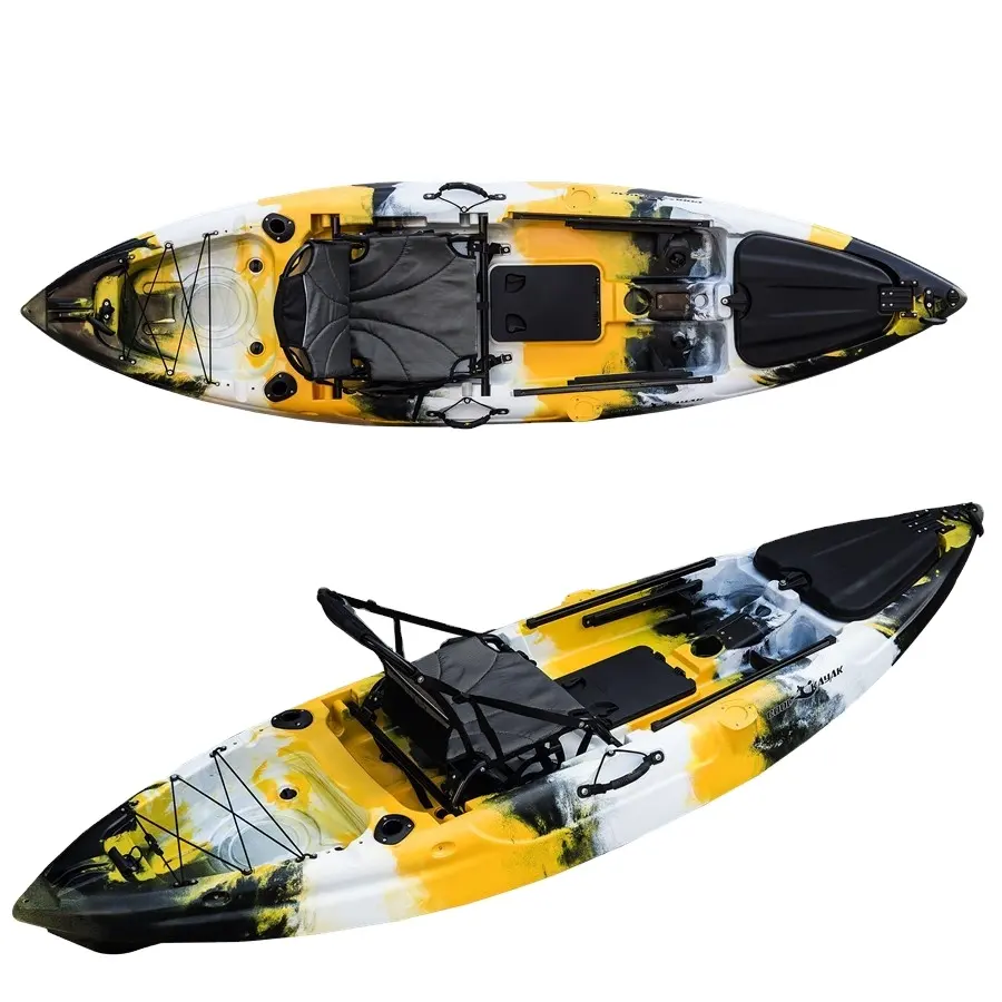 KUER-Kayak de pesca al aire libre, 1 asiento con paleta