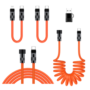 Redsimba ชุดสายเคเบิลรวม G-K01ใหม่ C ถึง C พร้อมสายข้อมูลแบบสปริงหดได้รองรับการชาร์จด้วยคีย์บอร์ดเชิงกล - Product Image 1