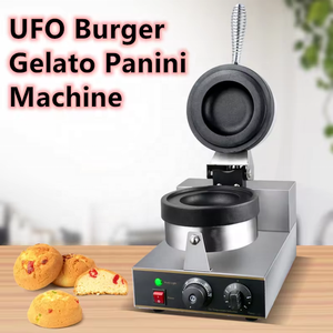 Commercial Four a Advanced Technology Good Price De <strong>Panini</strong> Sandwich Bread ufo Burger Hamburger Press <strong>Grill</strong> Toaster Maker Machine - Product Image 6