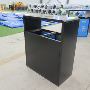 Venta caliente al aire libre Rectangular de acero inoxidable cubo de basura comercial de gran capacidad contenedor de basura - Product Image 5