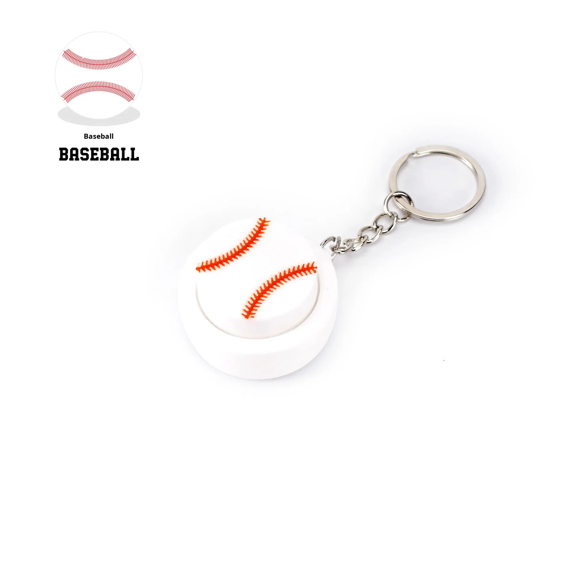 Porte-clés baseball à bouton