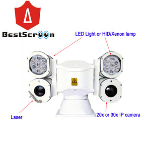 20x /30X变焦IP摄像机2LED红外灯激光灯多个补光灯防雾车载船用<span class=keywords><strong>PTZ</strong></span>监控摄像机