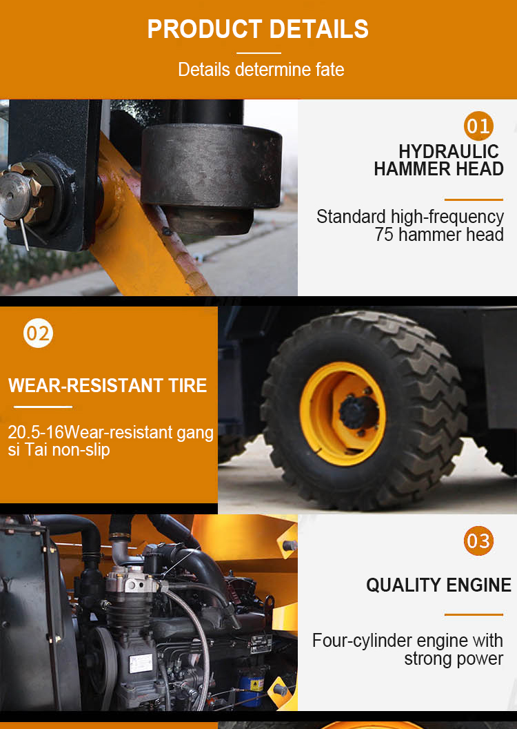 hydraulic pile driver  for highway guardrail construction