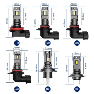 Eurs led far ampulü otomobil lambası 40W 8000lm P19 mini fansız kablosuz led far ampulü h11 toyota innova için
