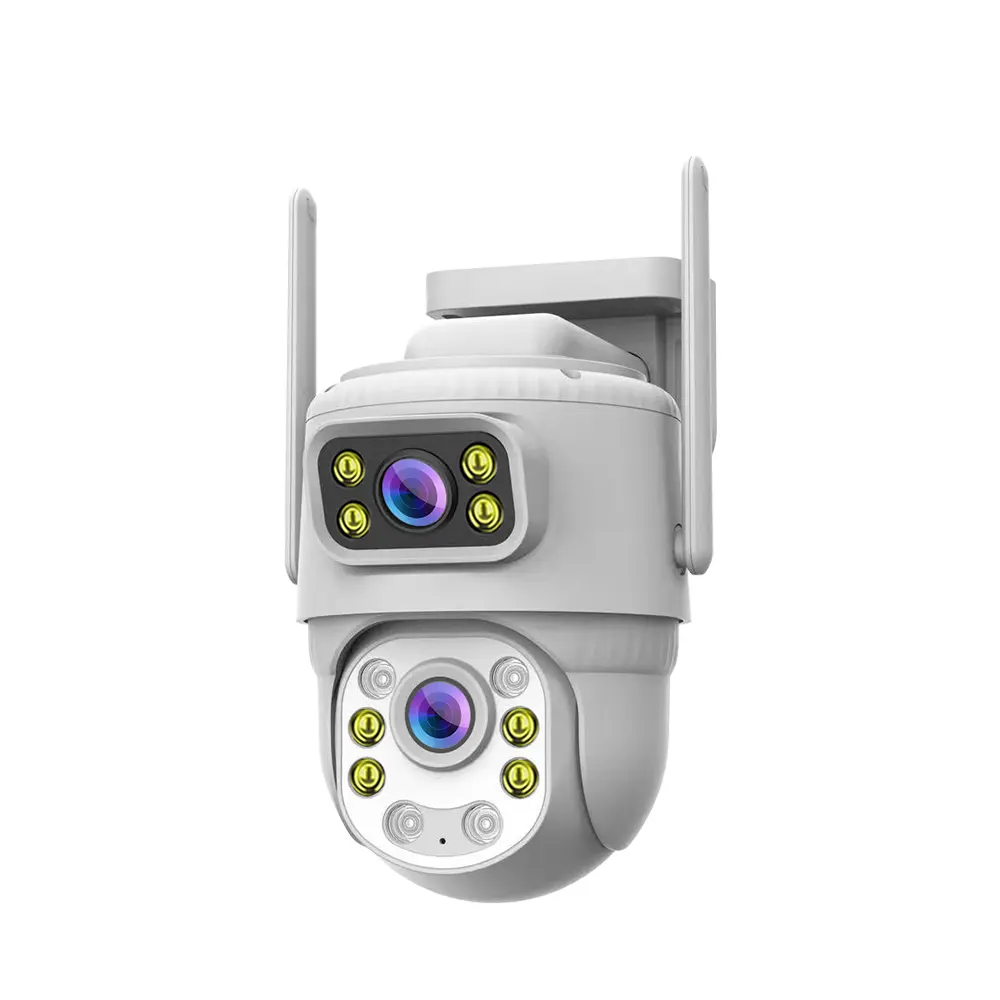 V380 a colori per esterni visione notturna di sorveglianza di sicurezza IP telecamera CCTV 720P IP66 doppia lente 360 rete Video 5MP 2MP CMOS P2P