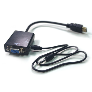 Convertidor VGA a HDMI de alta calidad con adaptador de audio para entrada HDMI a salida VGA para uso portátil salida de corriente directa
