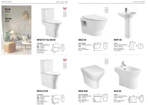 Medyag MFZ-45H çerçevesiz CE genişletilmiş yüksek kase banyo seramik tuvalet WC Commode iki parçalı tuvalet - Product Image 3