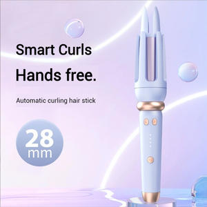 プロフェッショナルホームオートセラミックLCD新しい回転オートヘアカーラーLED温度電気カール-ハウスホテルカーリングアイアン用