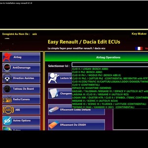 EasyRenault 6.1.4 Software para Renault ECU Programador Clear Crash SRS Tarjeta Keys UCH Cleaner Keys WORK con OBDLink Renolink - Product Image 3