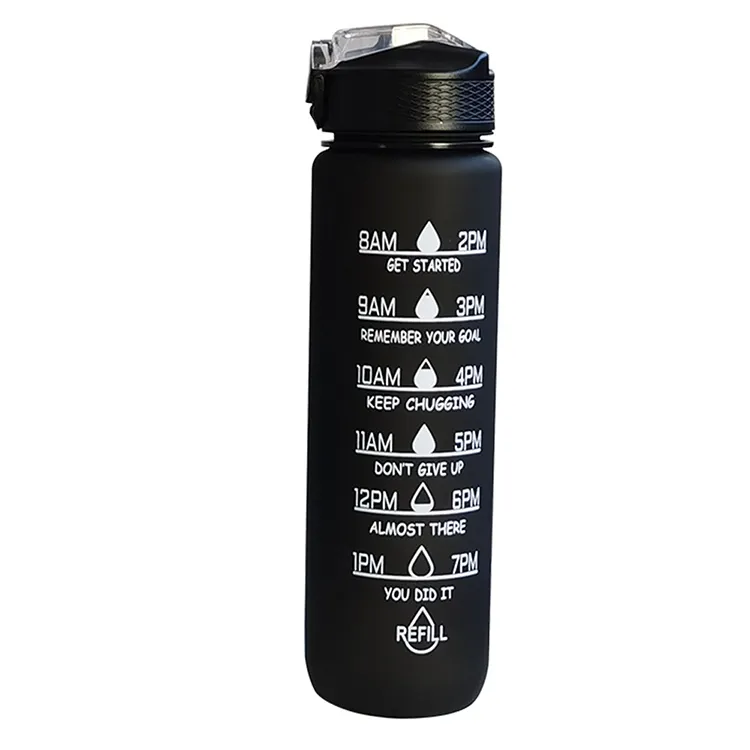 Bouteille d'eau en plastique portable, pour Sport, sans BPA, logo personnalisé, réutilisable, nouvelle collection