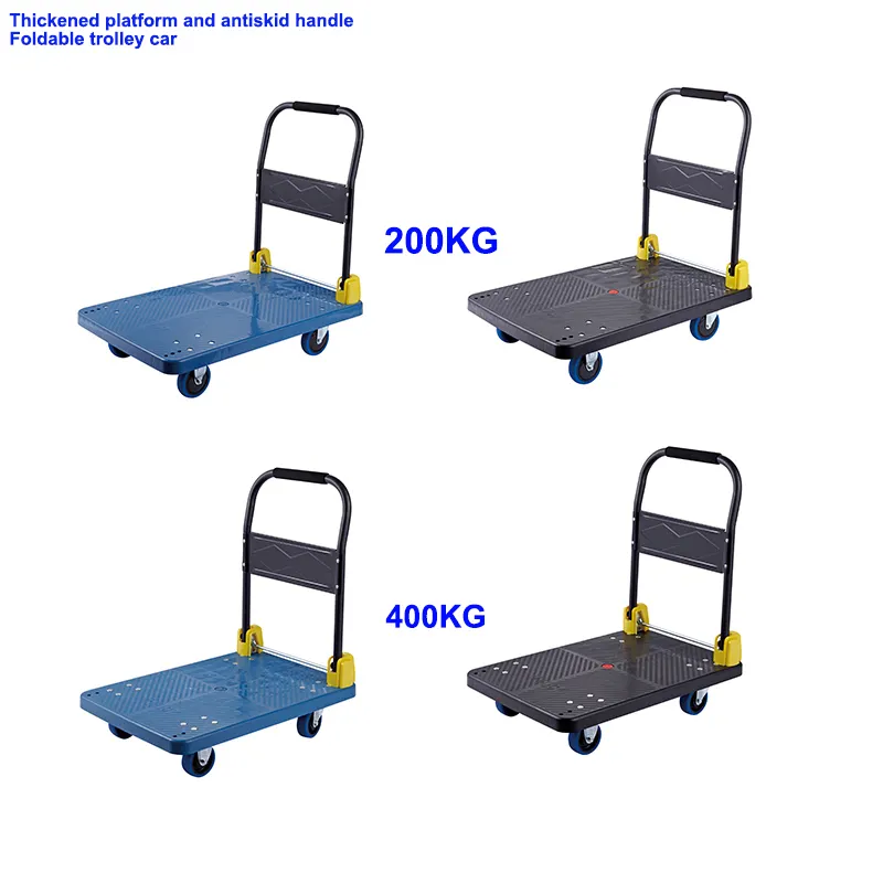 Carrello a mano pieghevole ad alta capacità per auto 400KG con piattaforma ispessita carrello pieghevole