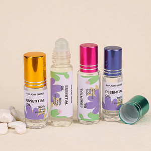 Rollo cosmético vacío de vidrio transparente ámbar esmerilado de 5ml 6ml en botella de aceite de Perfume desodorante antitranspirante - Product Image 1