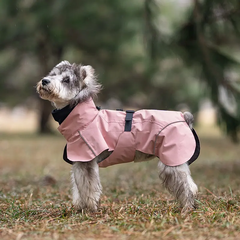 Capa de chuva impermeável para cães jaqueta de chuva reflexiva moda pet outdoor casaco de chuva para cães jaqueta impermeável