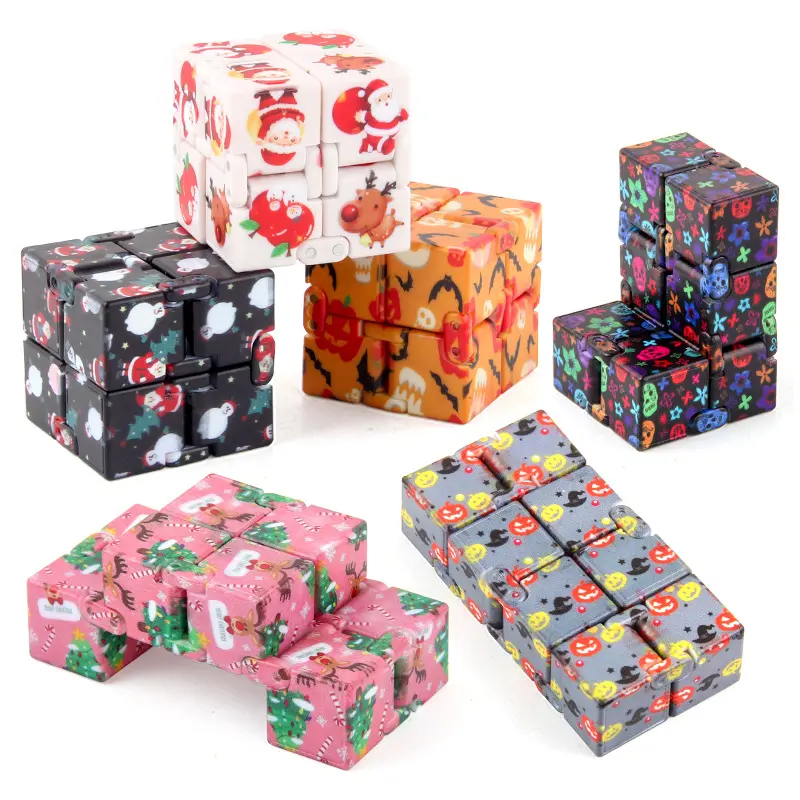 Juguetes de Navidad de descompresión, novedad popular, cubo infinity, juguete antiestrés, barato, gran oferta